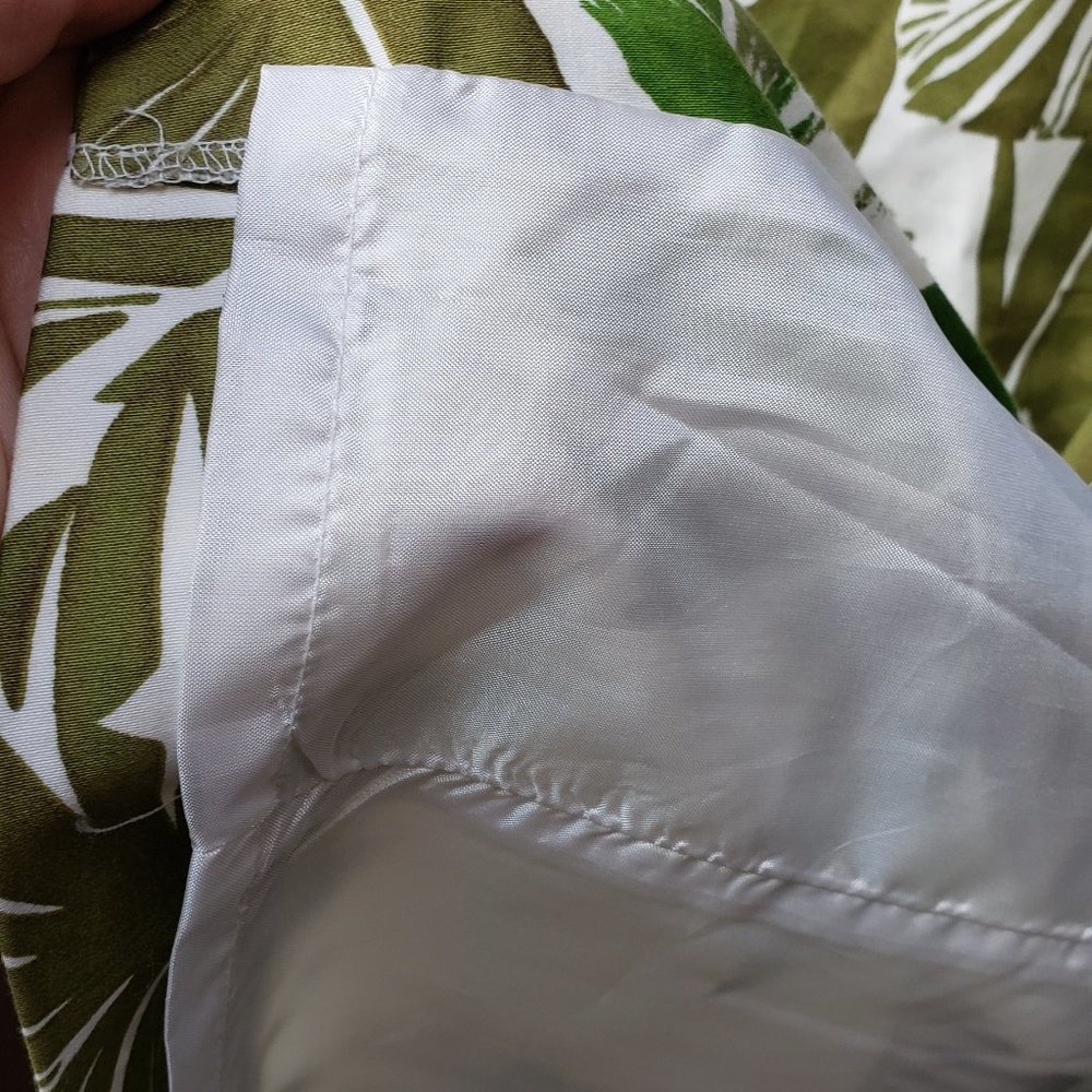 Willie Smith Strapless Tropical Dress  Size 8 White with Green Floral - Picture 10 of 12